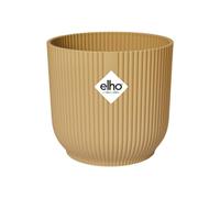 Elho Vibes Fold Rond 16 - Pot De Fleurs pour Intérieur - Plastique 100% Recyclé - Ø 16.1 x H 14.8 cm - Jaune/Jaune Beurre