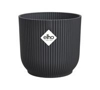 Cache-pot rond en plastique anthracite Elho Vibes ø18cm