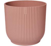 Elho Vibes Fold Rond 35 - Pot de Fleurs pour Intérieur - Plastique 100% Recyclé - Ø 34.9 x H 32.4 - Rose/Rose Poudré
