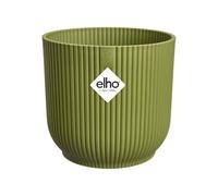 Elho Vibes Fold Rond Mini 9 - Pot De Fleurs pour Intérieur - Plastique 100% recyclé - Ø 9.3 x H 8.8 cm - Vert/Vert Fougère