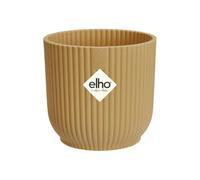 Elho Vibes Fold Rond Mini 9 - Pot De Fleurs pour Intérieur - Plastique 100% recyclé - Ø 9.3 x H 8.8 cm - Jaune/Jaune Beurre