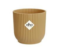Elho Vibes Fold Rond Mini 9 - Pot De Fleurs pour Intérieur - Plastique 100% recyclé - Ø 9.3 x H 8.8 cm - Jaune/Jaune Beurre