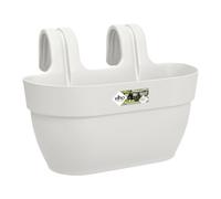Elho Vibia C Easy Hanger M | Lot de 2 Balconnière - Blanc Soie | L 24 x W 36 x H 30.5 cm | 2 Pièces Incluses | Plastique 100% recyclé