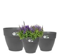 Elho Vibia C Round 25 | 30 | 35 Pot de Fleur - Anthracite