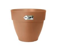 Elho Vibia Campana Rond 55 - Pot De Fleurs pour Extérieur - Plastique 100% recyclé - Ø 54.5 x H 47.0 cm - Marron/Terre Cuite