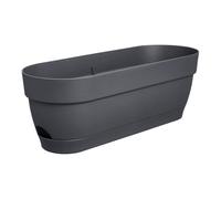 Elho Vibia Campana balconnière 50cm jardinière - Anthracite | L 18.2 x l 49 x H 17 cm | Soucoupe intégrée