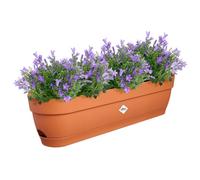 Elho Vibia Campana Balconnière 70 - Planteur pour Balcon - Ø 69.0 x H 17.0 cm - Marron/Terre Cuite