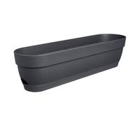 Elho Vibia Campana balconnière 70cm Pot de Fleurs - Anthracite | L 18.2 x l 69 x H 17 cm | Soucoupe intégrée