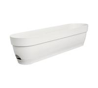 Elho Planteur pour balcon Vibia Campana 70 – Ø 69 x H 17 cm – Blanc/Blanc Soie
