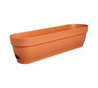 Elho Vibia Campana balconnière 70cm Pot de Fleurs - Terre Cuite | L 18.2 x l 69 x H 17 cm | Soucoupe intégrée