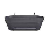 Elho Vibia Campana Balconnière Allin1 50 - Noir - L 50 x B 26 x H 17 cm - Balcon - 100% recyclé