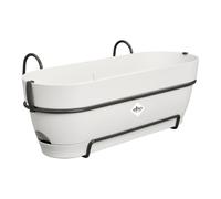 Elho Vibia Campana balconnière allin1 50cm Pot de Fleurs - Blanc Soie