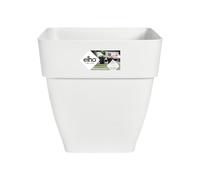 Elho Vibia Campana Carré 30 - Pot De Fleurs pour Extérieur - Ø 28.8 x H 28.2 cm - Blanc/Blanc