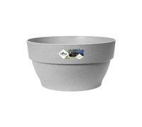 Elho Vibia Campana Coupe 27 - Pot De Fleurs pour Extérieur - Ø 27.0 x H 14.0 cm - Gris/Living Ciment