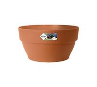 Elho Vibia Campana Coupe 27 - Pot De Fleurs pour Extérieur - Ø 27.0 x H 14.0 cm - Marron/Terre Cuite