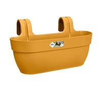 Elho Vibia Campana Easy Hanger L 46 - Planteur pour Balcon & Extérieur - Ø 46.0 x H 26.5 cm - Jaune/Jaune Miel