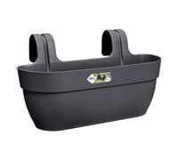 Elho Vibia Campana Easy Hanger L 46 - Planteur pour Balcon & Extérieur - Ø 46.0 x H 26.5 cm - Noir/Anthracite