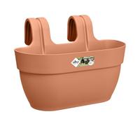 Elho Vibia Campana Easy Hanger M 36 - Planteur pour Balcon & Extérieur - Ø 36.0 x H 26.5 cm - Marron/Terre Cuite