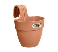 Elho Vibia Campana Easy Hanger S 21 - Planteur pour Balcon & Extérieur - Ø 20.5 x H 26.5 cm - Marron/Terre Cuite