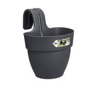 Elho Vibia Campana Easy Hanger S 21 - Planteur pour Balcon & Extérieur - Ø 20.5 x H 26.5 cm - Noir/Anthracite