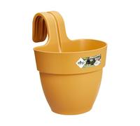 Elho Pot de fleurs balcon Vibia Campana Easy Hanger Small – 24,1 x 20,5 x H26,5 cm, Jaune, Rond, 2,8 L