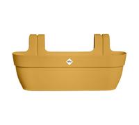 Elho Vibia Campana Easy Hanger XL 58 - Planteur pour Balcon & Extérieur - Plastique 100% Recyclé - L56 x B26.8 x H23.7 cm - Jaune/Jaune Miel