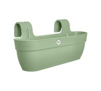 Elho Vibia Campana Easy Hanger XL 58 - Planteur pour Balcon & Extérieur - Plastique 100% Recyclé - L56 x B26.8 x H23.7 cm - Vert/Vert Pistache