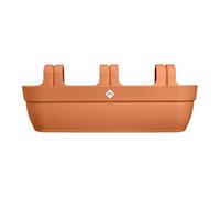 Elho Vibia Campana Easy Hanger XXL 70 - Planteur pour Balcon & Extérieur - Plastique 100% Recyclé - L69 x B26.8 x H23.7 cm - Marron/Terre Cuite