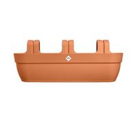Elho Vibia Campana Easy Hanger XXL 70 - Planteur pour Balcon & Extérieur - Plastique 100% Recyclé - L69 x B26.8 x H23.7 cm - Marron/Terre Cuite