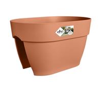 Elho Vibia Campana Flower Bridge 40 - Planteur pour Balcon & Extérieur - Ø 39.0 x H 22.0 cm - Marron/Terre Cuite