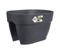 Elho Vibia Campana Flower Bridge 40 - Planteur pour Balcon & Extérieur - Ø 39.0 x H 22.0 cm - Noir/Anthracite