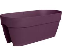 Elho Vibia Campana Flower Bridge 60 - Jardinière Balcon - Plastique 100% Recyclé - L 59 x B 26 x H 22 cm - Violet/Mauve Érable