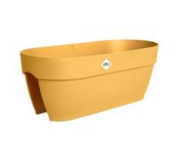 Elho Vibia Campana Flower Bridge 60 - Jardinière Balcon - Plastique 100% Recyclé - L 59 x B 26 x H 22 cm - Jaune/Jaune Miel