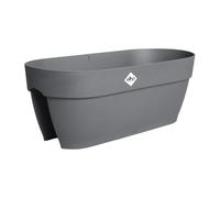 Elho Vibia Campana Flower Bridge 60 - Jardinière Balcon - Plastique 100% Recyclé - L 59 x B 26 x H 22 cm - Noir/Anthracite