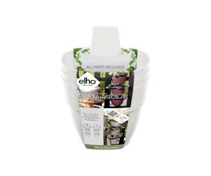 Elho Vibia Campana Forêt Vertical 21 - Planteur pour Balcon Et Extérieur - Ø 20.7 x H 29.7 - Blanc Soie