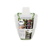 Elho Vibia Campana Forêt Vertical 21 - Planteur pour Balcon & Extérieur - Ø 20.7 x H 29.7 cm - Blanc/Blanc Soie