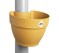 Elho Vibia Campana Pot Gouttière 40 - Pot De Fleurs pour Extérieur - Ø 21.6 x H 16.3 cm - Jaune/Jaune Miel