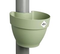 Elho Vibia Campana Pot Gouttière 40 - Pot De Fleurs pour Extérieur - Ø 21.6 x H 16.3 cm - Vert/Vert Pistache