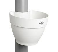 Elho Vibia Campana Pot Gouttière 40 - Pot De Fleurs pour Extérieur - Ø 21.6 x H 16.3 cm - Blanc/Blanc Soie