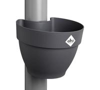 Elho Vibia Campana Pot Gouttière 40 - Pot De Fleurs pour Extérieur - Ø 21.6 x H 16.3 cm - Noir/Anthracite