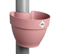 Elho Vibia Campana Pot Gouttière 40 - Pot De Fleurs pour Extérieur - Ø 21.6 x H 16.3 cm - Rose/Rose Poussière