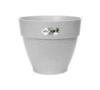 Elho Vibia Campana Rond 40 - Pot De Fleurs pour Extérieur - Plastique 100% recyclé - Ø 39.0 x H 33.4 cm - Gris/Living Ciment