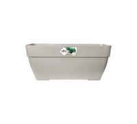 Elho Vibia Campana terrasse 80cm jardinière - Blanc Soie | L 35 x l 76.5 x H 33.3 cm | Convient à une utilisation en extérieur