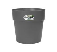 Elho Vibia Straight Rond 30 - Pot De Fleurs pour Extérieur - Ø 29.3 x H 28.0 cm - Noir/Anthracite