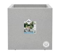 Elho Vivo Next Carré 40 - Planteur pour Intérieur & Extérieur - Plastique 100% Recyclé - Ø 39.0 x H 37.9 cm - Gris/Living Ciment