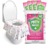 Eli with Love Lot de 2 housses de siège de toilette jetables extra larges (floral) - Housses de toilette pour tout-petits pour une couverture complète sur les toilettes ou les pots - Housses de siège