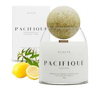 ELIALYS Bougie Parfumée Artisanale au Parfum de Grasse, VERVEINE, Mèche en Bois Crépitante - PACIFIQUE, 350g, ±70 heures de combustion, Fabriquée en France - Parfum Intense & Longue durée