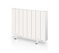 Elian Radiateur à sec électrique - Technologie Dry sans liquide - Chaleur instantanée - Aluminium - Programmation 24/7 - Détecteur de fenêtre ouvert - Avec pieds et supports muraux - 1500 W - Blanc