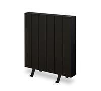 Elian Radiateur électrique à sec, technologie Dry sans liquide, chaleur instantanée, aluminium, programmation 24h/24, 7j/7, détecteur de fenêtre ouverte, avec pieds et supports muraux, 1000 W, noir