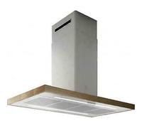 Elica Bio Island WH / La / 120X58ROVERE Hotte Aspirants Ill. LED Blanc Et Oak